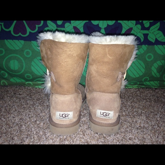 Brown Button UGG Boots - Picture 3 of 4